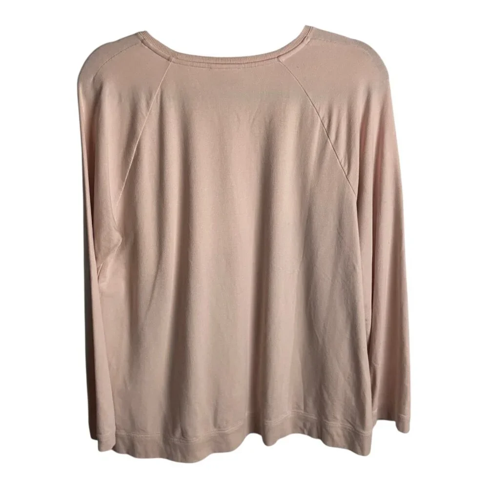 Pure J Jill Size L Pima Cotton Lightweight Layered Shirt Top Ballet Pink Soft - Picture 3 of 5
